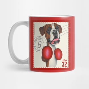 Funny Boxer Dog wearing cute Boxing Gloves Mug